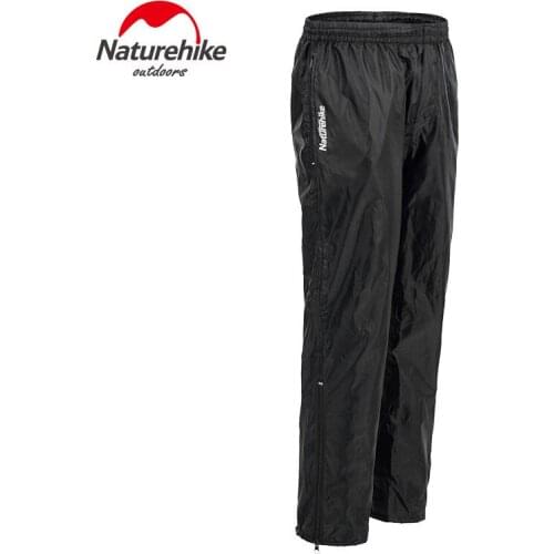 Naturehike Outdoor Double Zipper Rain Pants Mens And Womens Hiking Waterproof Pants Ventilation Rainproof Trousers For Cycling