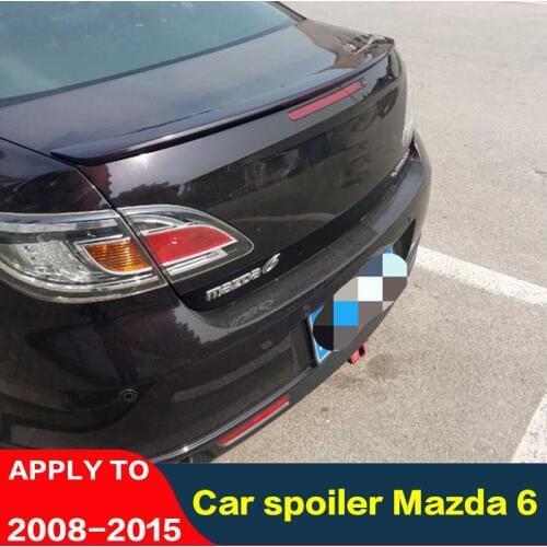 For Mazda 6 Spoiler 2008-2015 ABS material high quality rear wing Rear lip rear spoiler Second generation M6 trunk tail fin