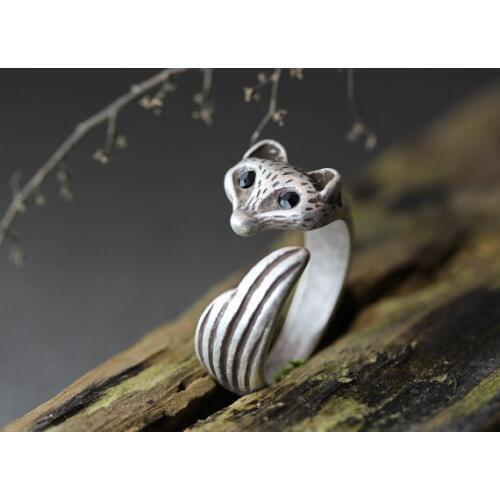 Wholesale Unique Retro Fox Adjustable Ring High Quality Design Mens Fox Promise Rings Women Gift Overwatch Aros