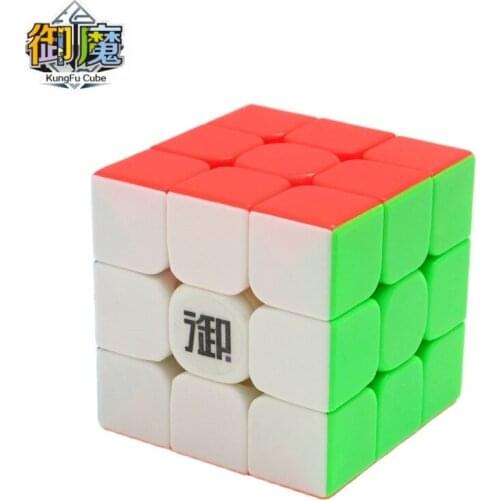 KungFu Qinghong 3x3 Magic Cube Puzzle Stickerless Professional Challenge Yumo 3x3x3 Speed Cube Puzzle Game for Educational Toys