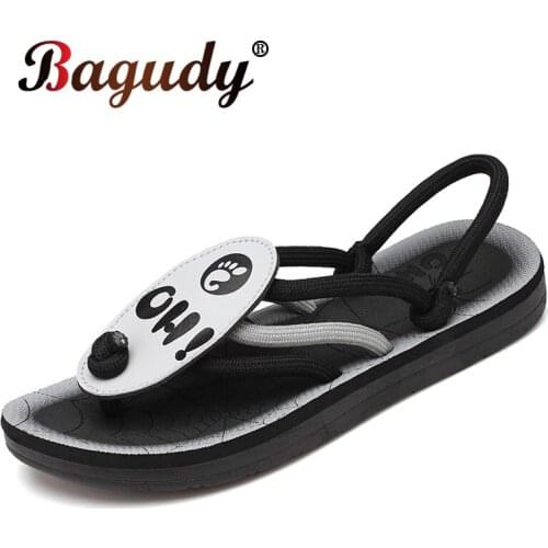 Summer Men Flip-flops Slippers Light Breathable Casual Sandals Shoes Black Flat Beach Mens Shoes WoMen Flip-flops Size 36~45
