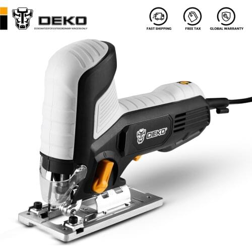 DEKO DKJS80Q3 JHigh Power Jig Saw 6 Variable Speed multi-angle Electric Saw with Blades, Metal Ruler, Allen Wrench Power Tools
