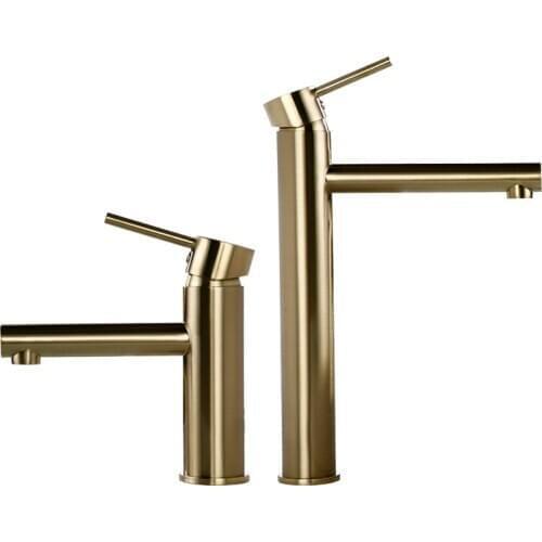 Brushed Gold Faucet Cold Hot Mixer Water Lavamanos Tap Shampoo Basin Faucets Washbasin Torneiras Bathroom Sink Faucet