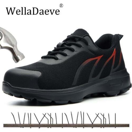 Mens Work Safety Shoes Indestructible Lightweight Breathable Outdoor Casual Sneakers Anti-piercing Protect Footwear Ankle Boots