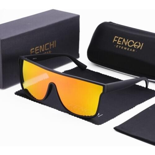 FENCHI NEW Oversized Men Sunglasses Women Brand Driving Female Glasses Trendy Shades Goggles Zonnebril Dames Oculos Femin