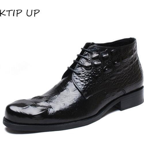 Spring Autumn Men Leather Boots High Quality Casual High Top Leather Shoes Men Big Size 47 Lace Up Men Boots