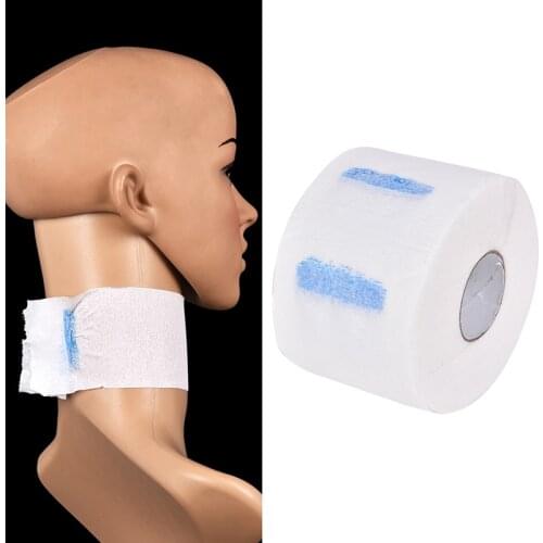 New 1 Roll Paper White Neck Ruffle Paper Hair Cutting Salon Disposable Hairdressing Collar High Adhesion