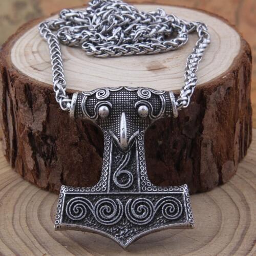 Dropshipping 1pcs Norse Vikings Pendant Necklace Valknut Raven RUNE PENDANT with Stainless steel chain