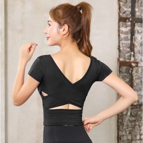 Latin Dance Practice Clothes Tops Adult New Modal Dance Shirt Short-Sleeved Dance Shirt WomenS Ballroom Samba Dancewear DWY2135