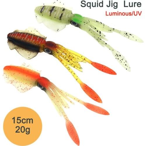 Fishing Lure Octopus Head Jigs 15cm 20g for Boat Fishing Deep Sea Fishing Squid Jigs Soft Baits Fishing Accessories Equipment