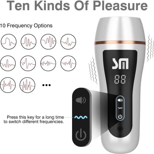 Sex Machines Toys For Men Erotic Male Masturbator Cup Realistic Vagina Pocket Stroker Vibrating Heating Interactive Voice Pussy