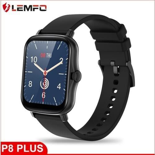 LEMFO P8 Plus Smart Watch 2021 Men Women 1.7 inch Full Touch Screen Fitness Tracker IP67 Waterproof GTS 2 Smartwatch for Xiaomi