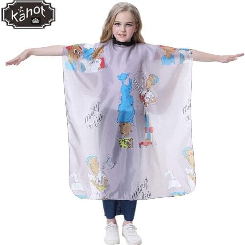 Special Salon Kids Waterproof Hair Cutting Cape Hairdressing Gown Hairdresser Barber Apron Girls Boys Home Hair Cut Cloak Wrap