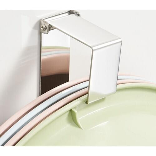 Washbasin storage rack stainless steel bathtub clip toilet washbasin rack movable hook bathroom accessories toilet supplies