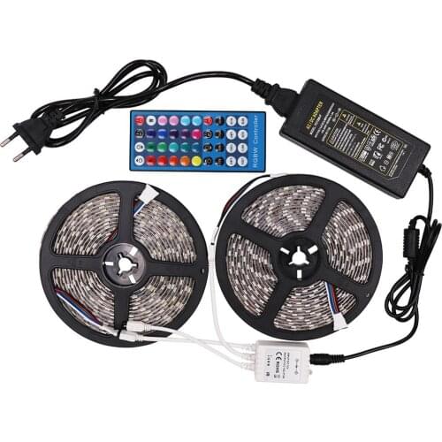 DC 12V RGBW RGB WW LED Strip Light SMD 5050 60Leds/m Waterproof Led Lamp 5m 10m Flexible Led Stripe with 40 key IR Controller
