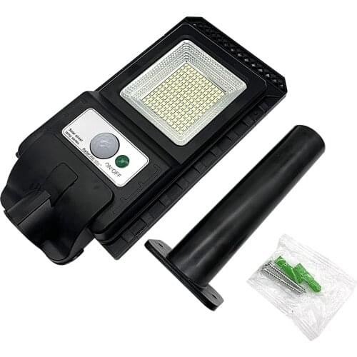 SZYOUMY 50W ALL In One Solar Street Light PIR Sensor Outdoor Led Road Lighting 156 LEDS Bright White 6500k