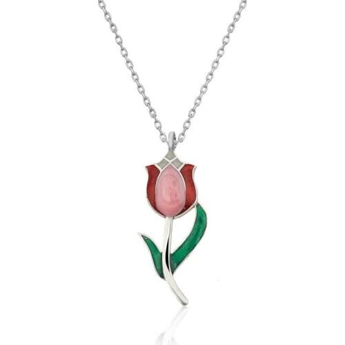 Tevuli 925 Sterling Silver Tulip Lady Necklace
