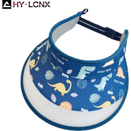 Korean New Summer Cute Cartoon Print Big Brim Hollow Top Sun Hat Boys Girls Outdoor Leisure Adjustable Fisherman Ha