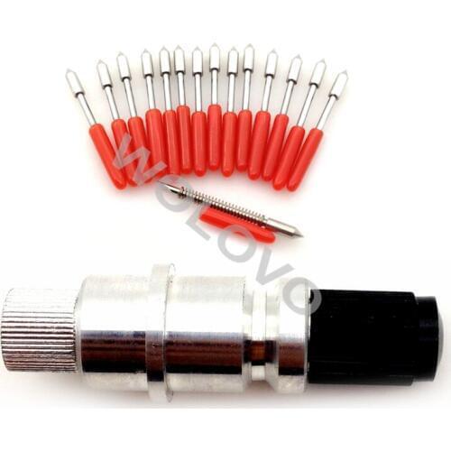 15PCS 45 Degree Graphtec CB09U CB09 Blades Vinyl Plotter Cutter + Blade Holder