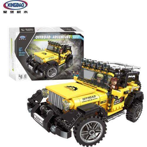 Xingbao Vehicle Building Kit Truck Mechanical Blocks Technic Car Building Blocks SUV Jeep Brick STEM Christmas