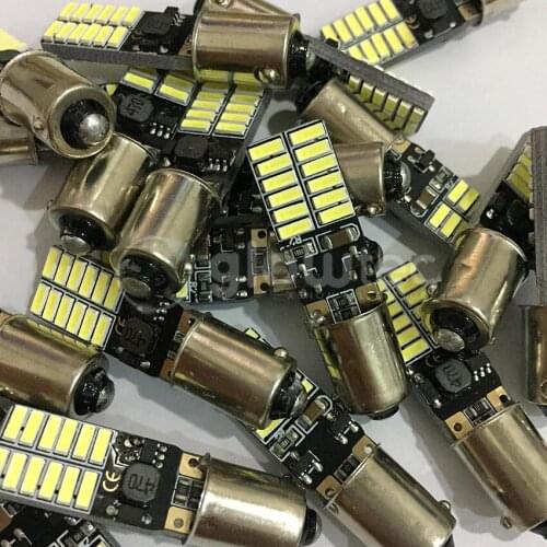 100pcs Super bright LED BA9S canbus no error 24 SMD 4014 car light 12V w5w auto cob clearance bulb door lamp GLOWTEC