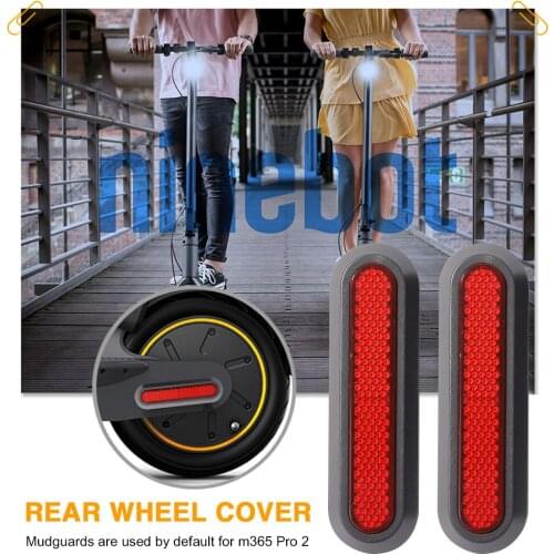 2pcs Safety Reflective Rear Wheel Hub Covers Protective Back Shell for Xiaomi Mi Electric Scooter Pro 2 M365 Scooter Tools