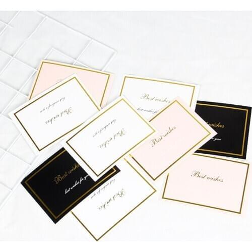 20pcs 9*13cm Mini Gold Embossed Thank you Card Happy Birthday Party Wedding Invitations Letter Greeting Cards