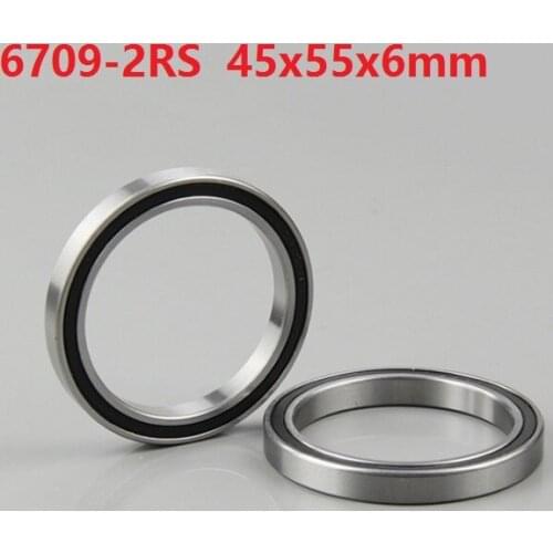 4pcs/lot 6709-2RS 6709RS bearing 45*55*6mm Deep Groove Ball Bearing 45x55x6mm 6709 2RS RS