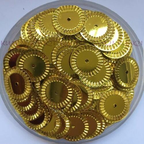 500pcs 14mm Golden Flat Sun Flower Loose Sequin Paillette Sewing,Wedding Craft,Women Kids DIY Garment Accessory