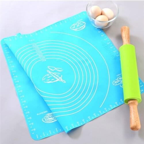 Large Silicone Mat Increase Non-Stick Thickening Baking Mat Pastry Rolling Kneading Pad Pizza Dough Kitchen Accessories