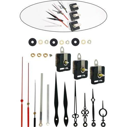 Clock Movement Mechanism Clock Motor Kit Repair Parts Replacement Black Accs