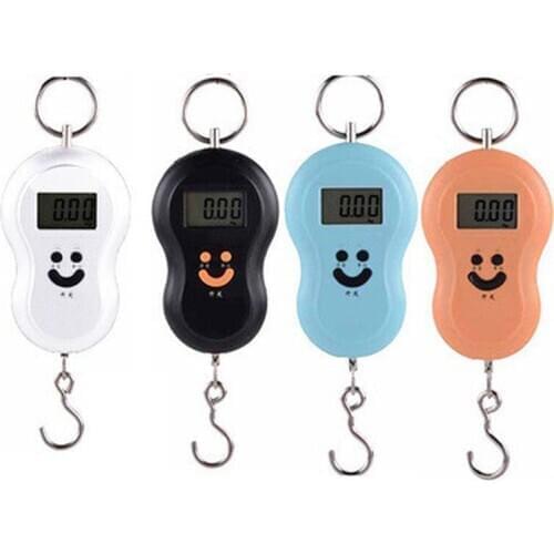 50kg X 10g Mini Digital Scale for Fishing Luggage Travel Weighting Steelyard Hanging Electronic Hook Scale Kitchen Weight Tool