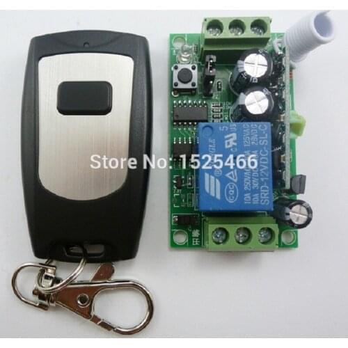 DC 12V 433M LED Wireless remote control switch Relay Module for light Illumination Motor