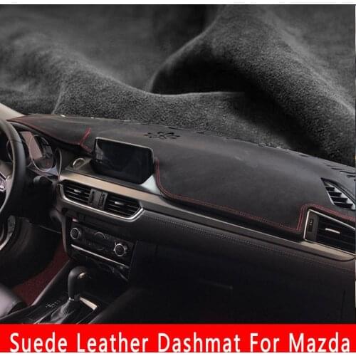For Mazda 2 Demio Axela Mazda3 Atenza Mazda6 CX8 CX-5 Premacy 5 7 Wagon Suede Leather Dashmat Dashboard Cover Pad Dash Mat