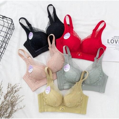 Crystal Cup Without Steel Ring Thin Silicone Bra Healthy Underwear Big Breasts Show Small Bra Comfortable Temperament Mature