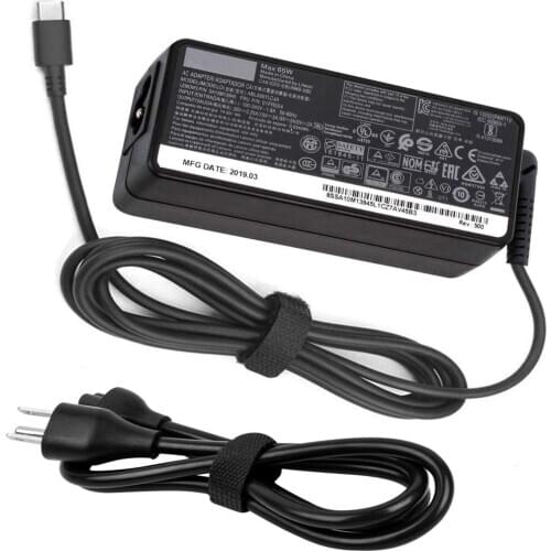 Huiyuan 65W AC Charger Fit for lenovo Thinkpad X1 T470 T470S T480 T480S T490 T490 T495 T495S ADLX65YDC3A ADLX