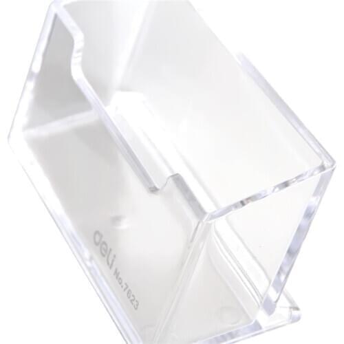 DL Right stationery 7623 card seat / desktop card box / all transparent plastic card box Wholesale price office & school