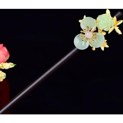 Vintage Chinese Style Hanfu Hair Stick Women Hair Fork Wood Hair Chopsticks Woman Jewelry Accessories