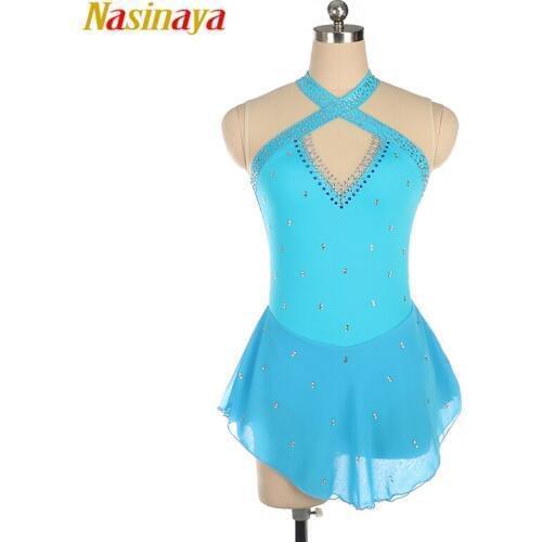 Nasinaya Figure Skating Dress Customized Competition Ice Skating Skirt for Girl Women Kids Patinaje Gymnastics Performance Blink