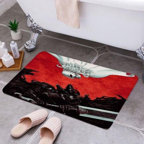 BERSERK 3D Print Doormats Rectangle Non-Slip DoorMat Bedroom Kitchen Entrance Print Door rugs Dropshipping