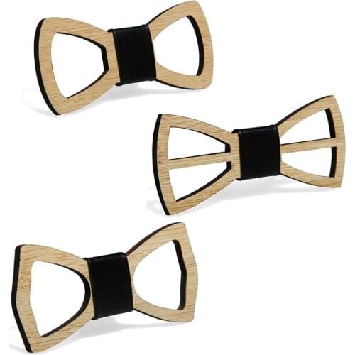 Fashion Weastern Bamboo Elegant Bow Ties Handmade Butterfly Wedding Party Bow Ties Butterfly Bamboo Unique Tie Mens Ties Bamboo