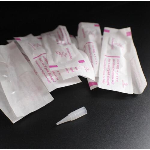 500Pcs 3RL Permanent Makeup Tattoo Tips Individual Packed Tattoo Needle Cap For Permanent Makeup Eyebrow Lip Tattoo Machine