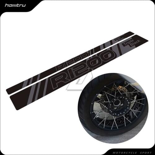 Motorcycle Front/Rear Wheel Reflective Decal Case for BMW R1200GS Adventure 2006-2021 Triple Black Edition