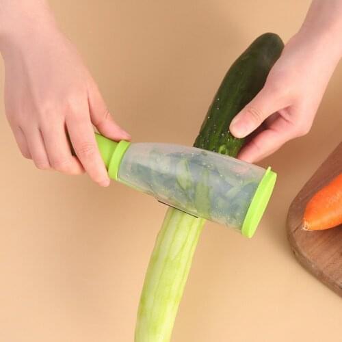 Fruit Peeler Skin Cutter Rubbish Bin Stainless Steel Multi-function Blade Vegetable Potato for Knife Kitchen Gadgets
