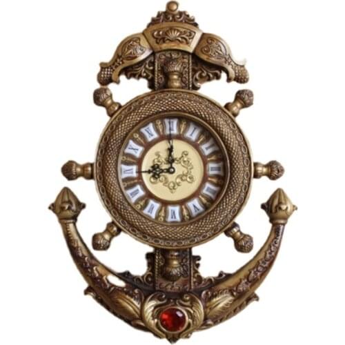 Continental Mediterranean Helmsman Gilded Wall Clock