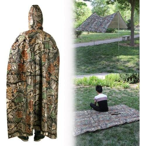 Durable 3 In 1 Polyester Fabric Outdoor Waterproof Backpack Raincoat Tent Beach Mat Sun Protection Canopy плащ