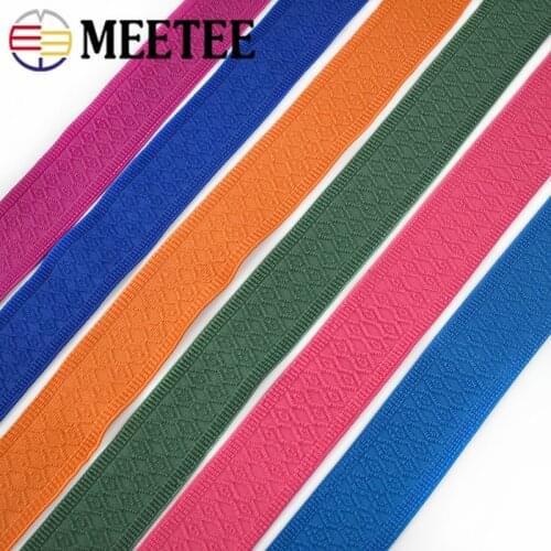 Meetee 4meters 50mm Width Elastic Bands Colorful Pattern DIY Crafts Sewing Waistband Clothing Pants Handmade Accessories AP584