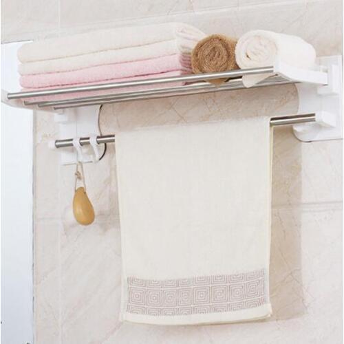 Shuang Qing Home Reside Powerful suction cup stainless steel towel rail traceless easy to install towel racks 1905