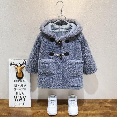 Plush faux fur coat girls autumn and winter baby 2020 new Korean version loose fur coat Western style thickening