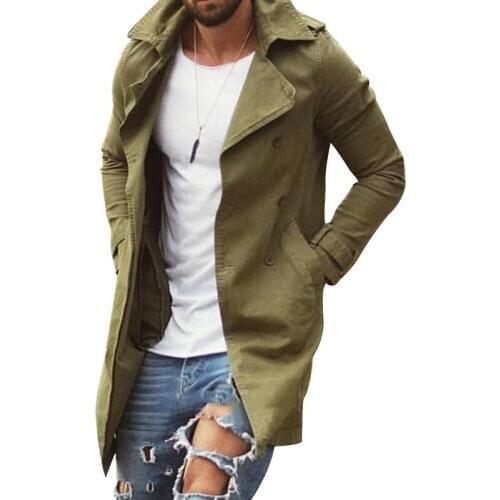 Мужские длинные тренчи SHUJIN China At AliExpress